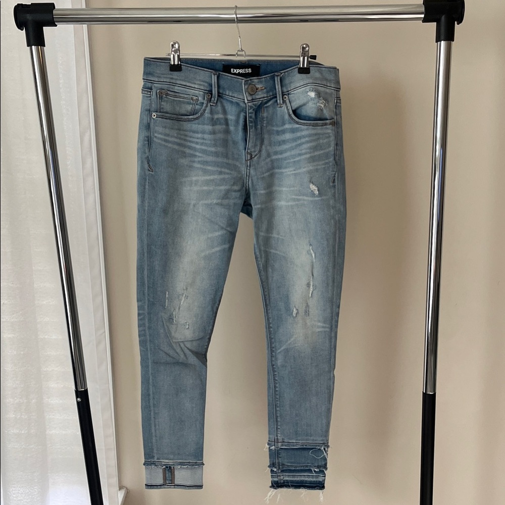 Express Mid Rise Skinny Jeans